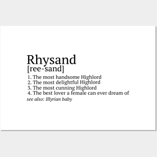 Rhysand Pronunciation Posters and Art